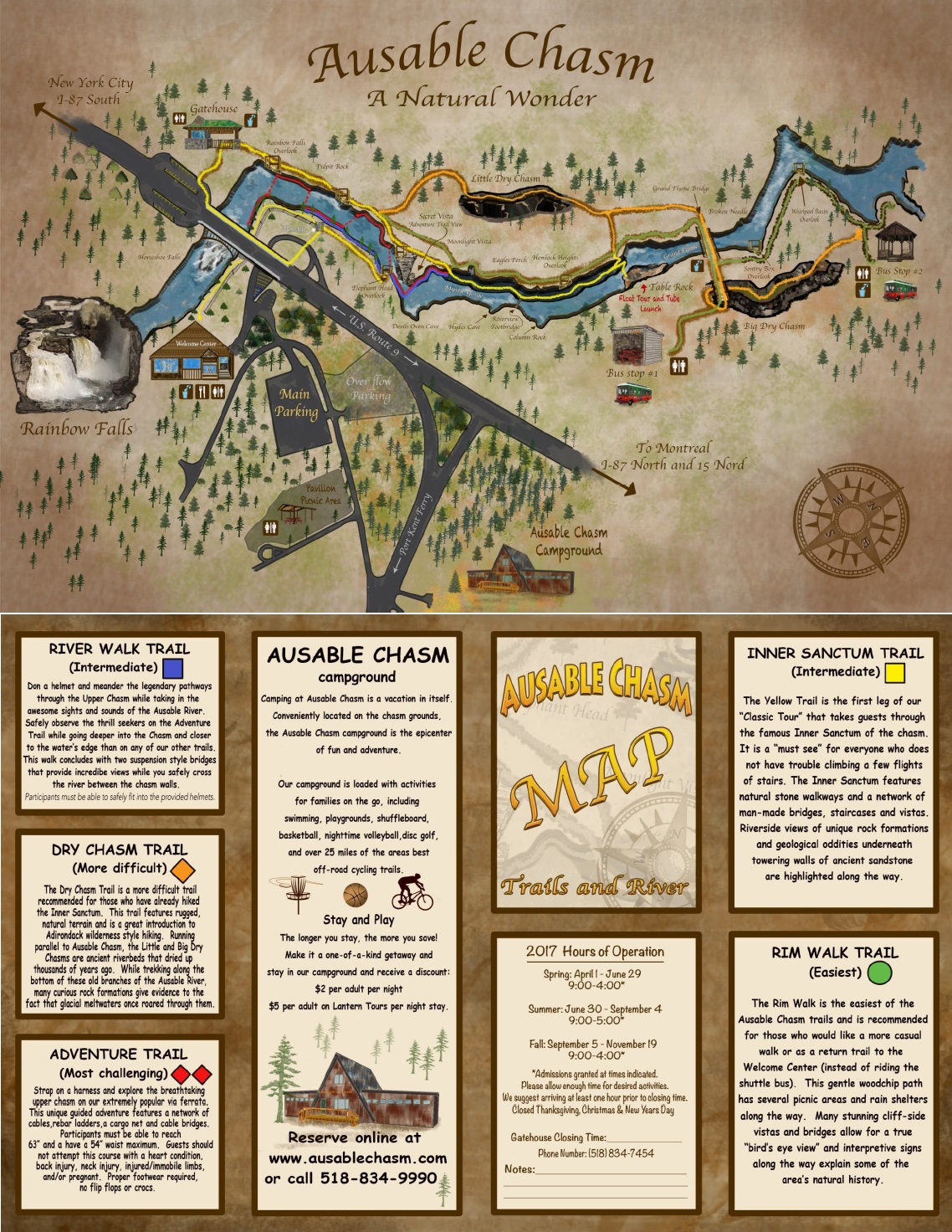 Riverwalk at Ausable Chasm, Adirondacks NY